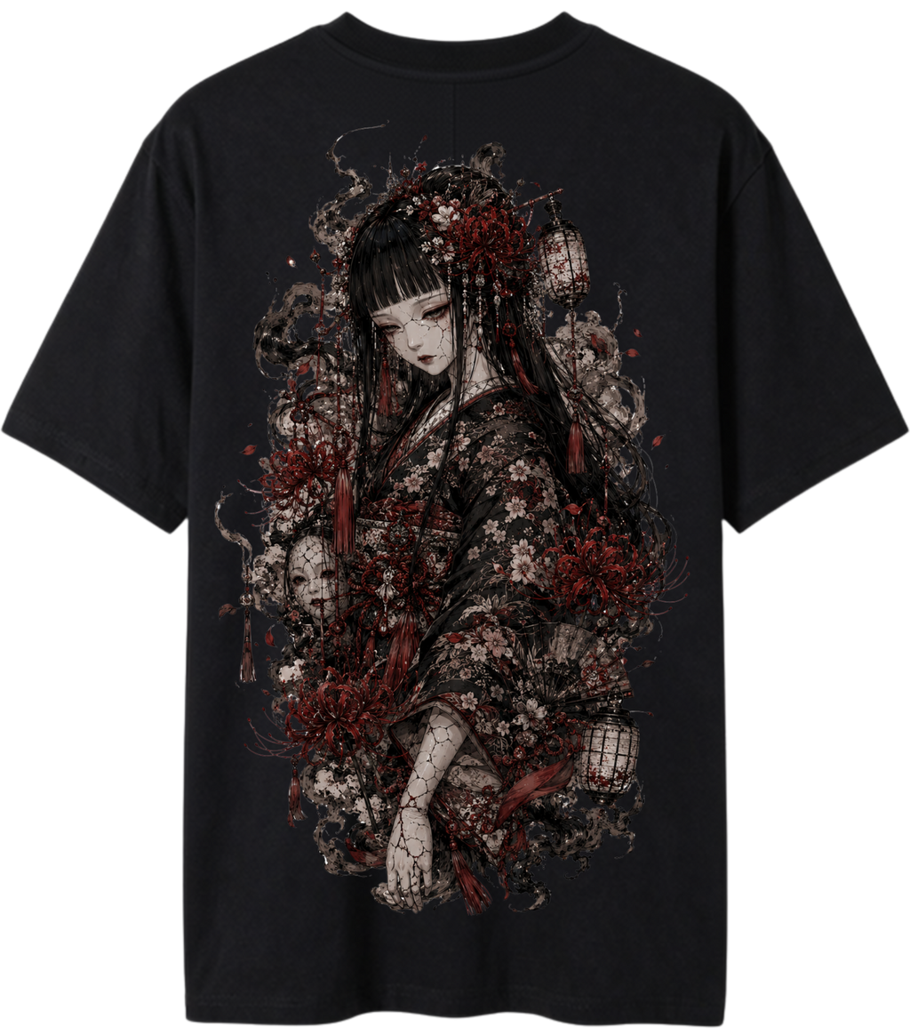 Camisa Oversized - Boneca Japonesa Assombrada