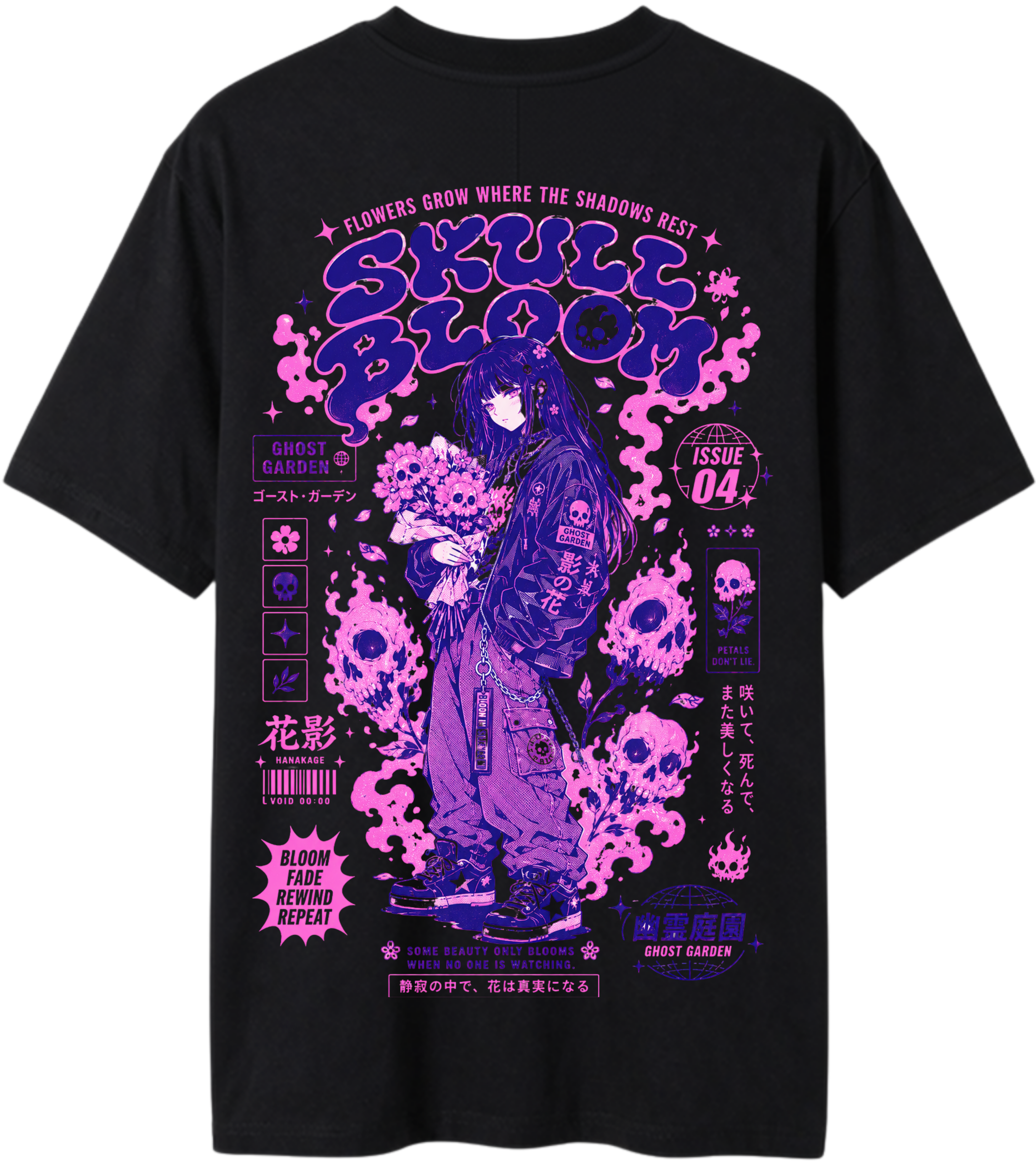 Camisa Oversized - Skull Bloom